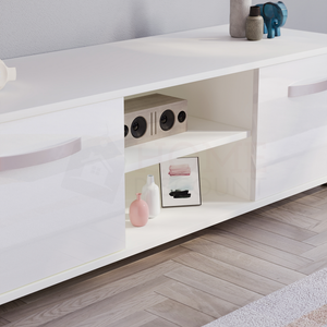 Cosmo 2-Door TV Unit, 120cm - White