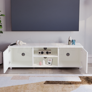 Cosmo 2-Door TV Unit, 120cm - White