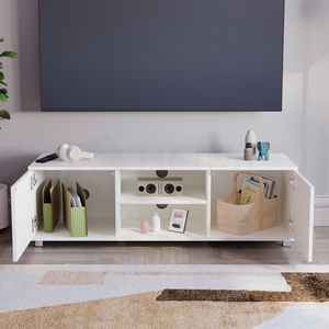 Cosmo 2-Door TV Unit, 120cm - White