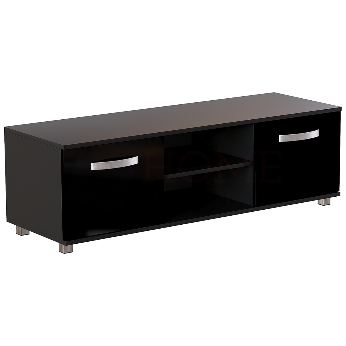 Cosmo 2-Door TV Unit, 120cm - Black
