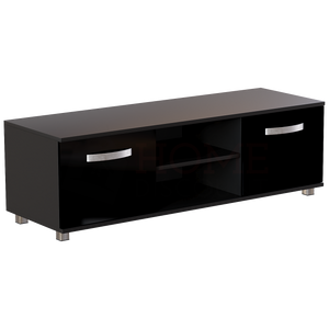 Cosmo 2-Door TV Unit, 120cm - Black