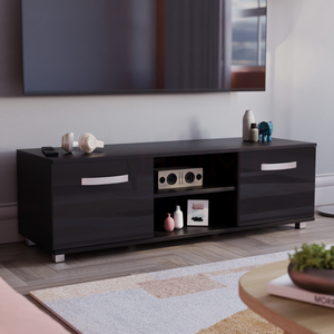 Cosmo 2-Door TV Unit, 120cm - Black