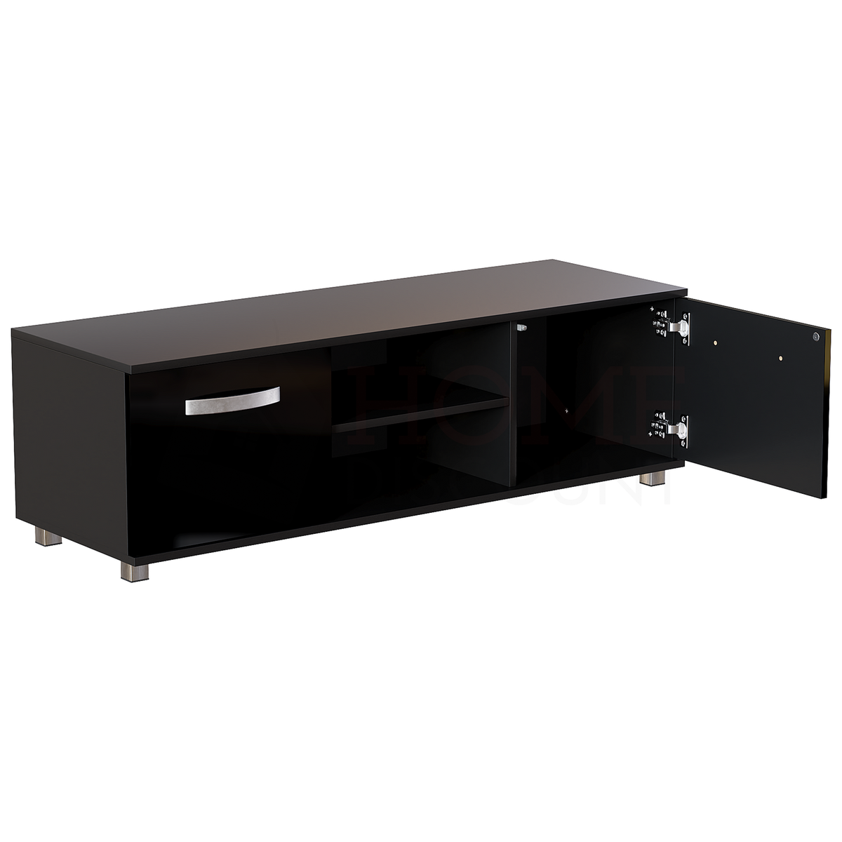 Cosmo 2-Door TV Unit, 120cm - Black