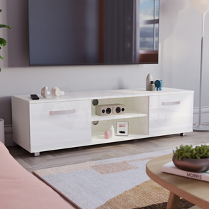 Cosmo 2-Door TV Unit, 140cm - White