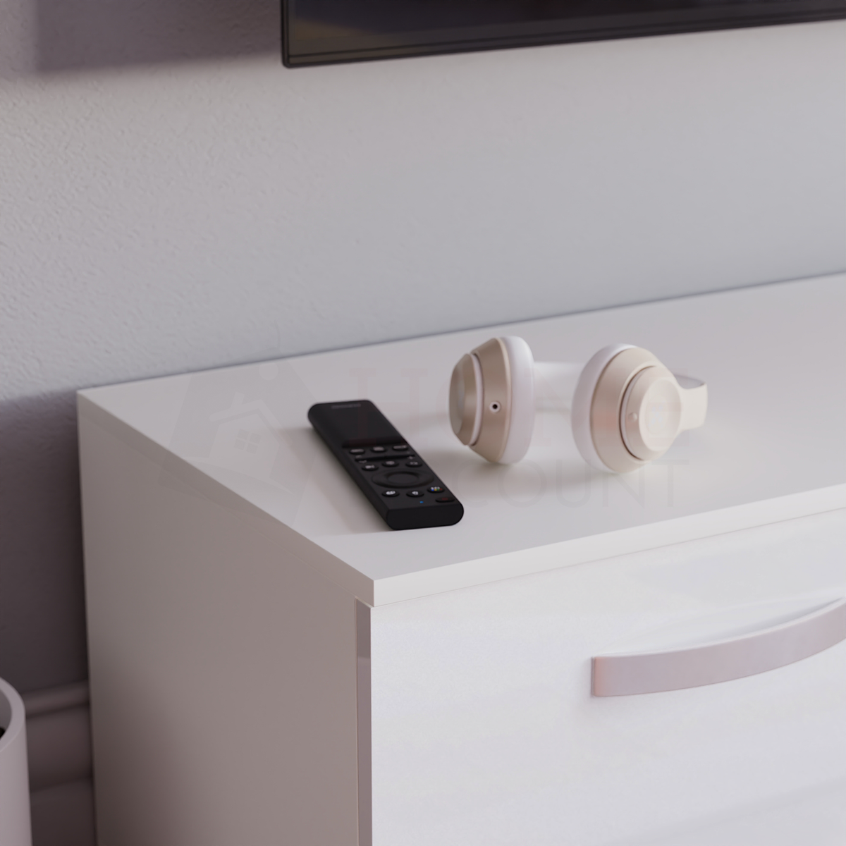 Cosmo 2-Door TV Unit, 140cm - White