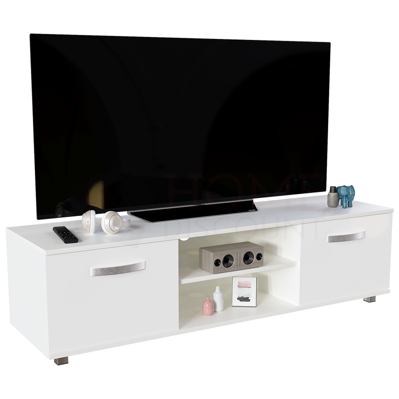 Cosmo 2 Door TV Unit, 140cm, White
