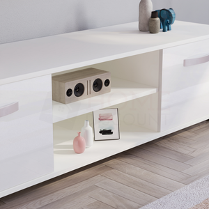 Cosmo 2-Door TV Unit, 140cm - White