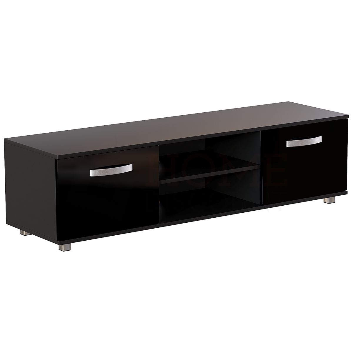 Cosmo 2-Door TV Unit, 140cm - Black