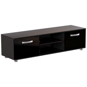 Cosmo 2-Door TV Unit, 140cm - Black