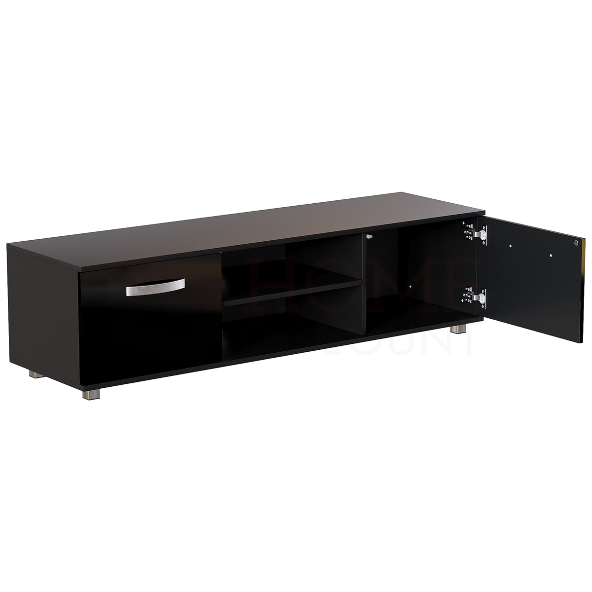 Cosmo 2-Door TV Unit, 140cm - Black