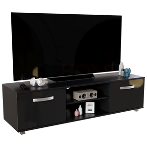 Cosmo 2-Door TV Unit, 140cm - Black