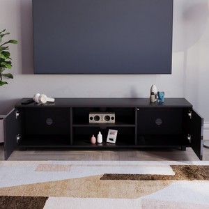 Cosmo 2-Door TV Unit, 140cm - Black