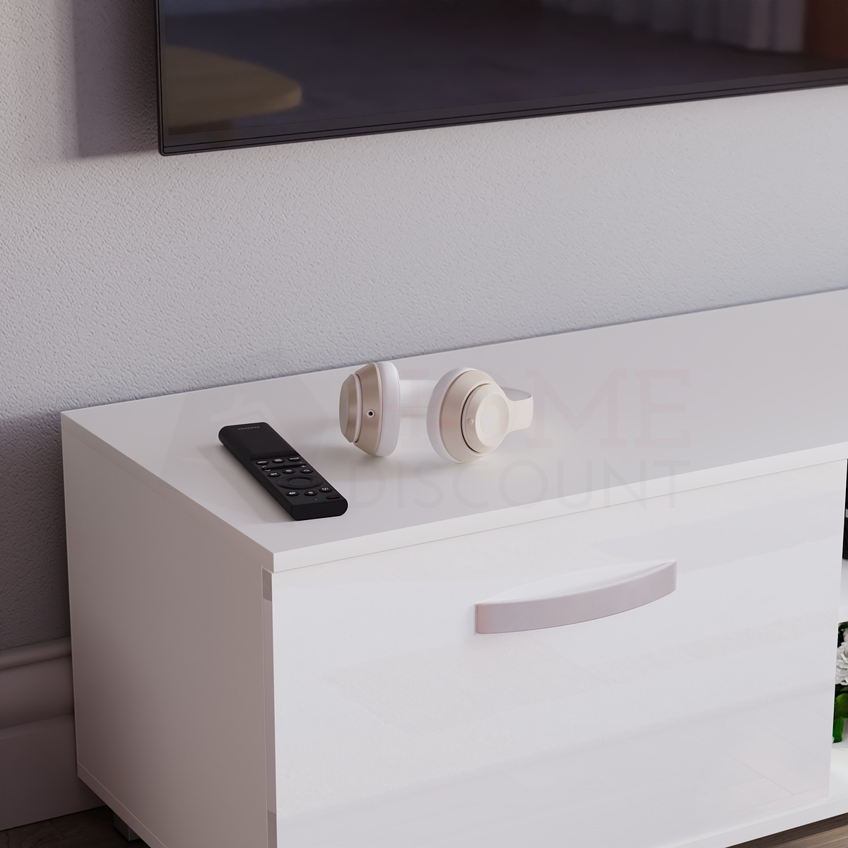 Cosmo 2-Door TV Unit, 160cm - White