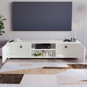 Cosmo 2-Door TV Unit, 160cm - White