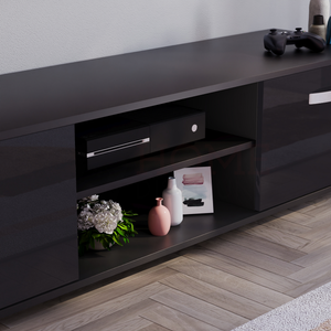 Cosmo 2-Door TV Unit, 160cm - Black