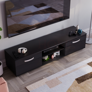 Cosmo 2-Door TV Unit, 160cm - Black