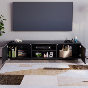 Cosmo 2-Door TV Unit, 160cm - Black