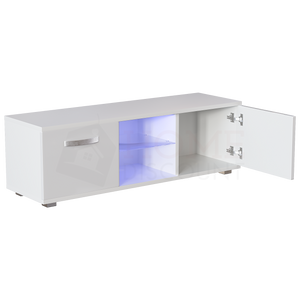 Cosmo 2-Door LED TV Unit, 120cm - White