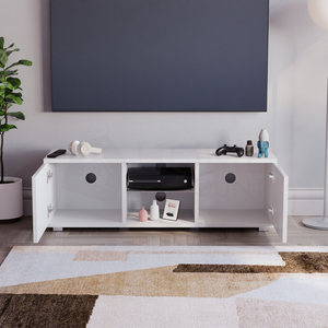 Cosmo 2-Door LED TV Unit, 120cm - White