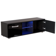 Cosmo 2 Door LED TV Unit, 120cm, Black