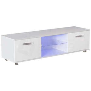 Cosmo 2-Door LED TV Unit, 140cm - White