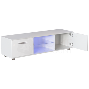 Cosmo 2-Door LED TV Unit, 140cm - White