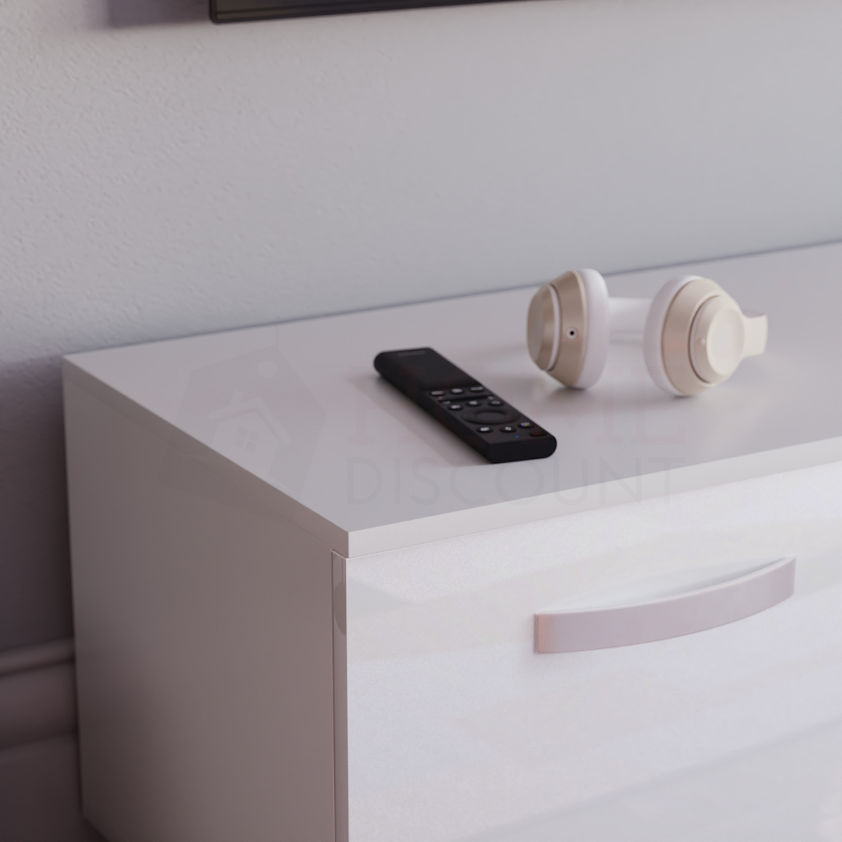 Cosmo 2-Door LED TV Unit, 140cm - White
