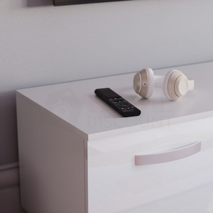 Cosmo 2-Door LED TV Unit, 140cm - White