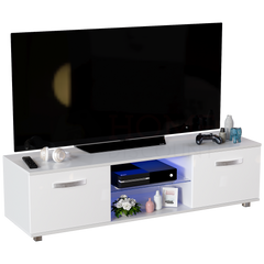 Cosmo 2 Door LED TV Unit, 140cm, White