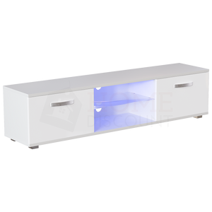 Cosmo 2-Door LED TV Unit, 160cm - White