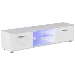Cosmo 2 Door LED TV Unit, 160cm, White