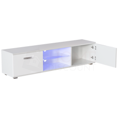 Cosmo 2 Door LED TV Unit, 160cm, White