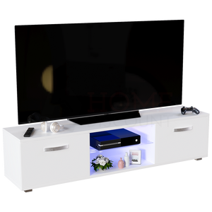Cosmo 2-Door LED TV Unit, 160cm - White
