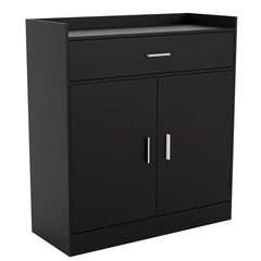 Dalby 2-Door 1-Drawer Shoe Cabinet, Black