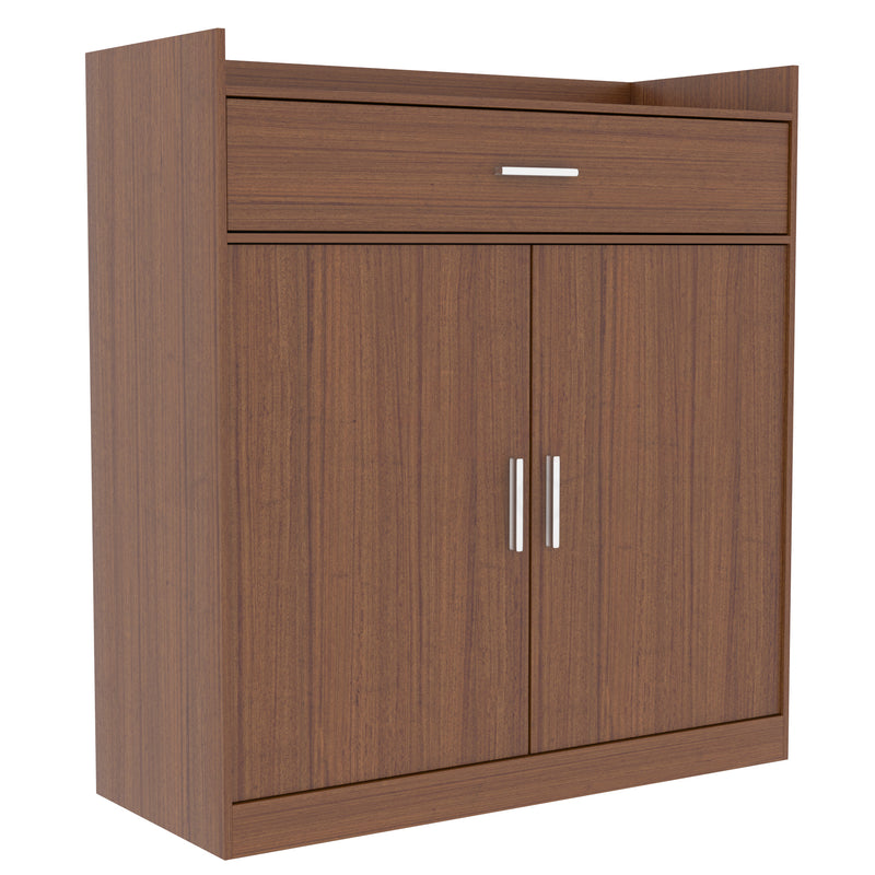 Dalby 2-Door 1-Drawer Shoe Cabinet - Walnut