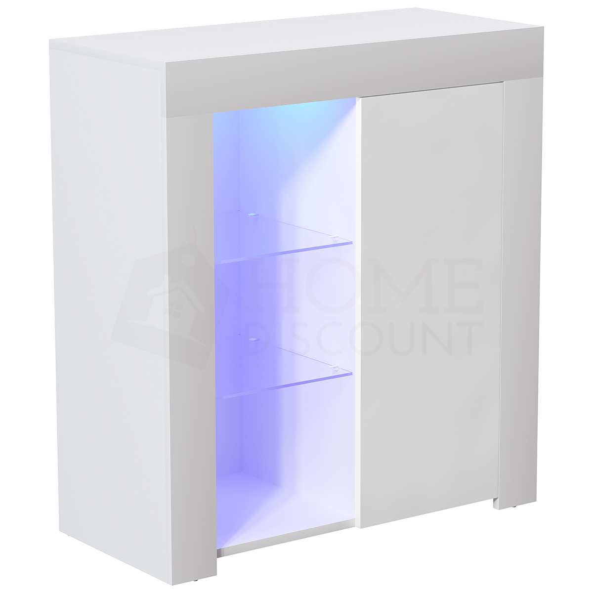 Azura 1-Door LED Sideboard - White