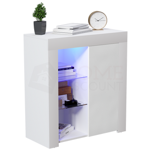 Azura 1-Door LED Sideboard - White