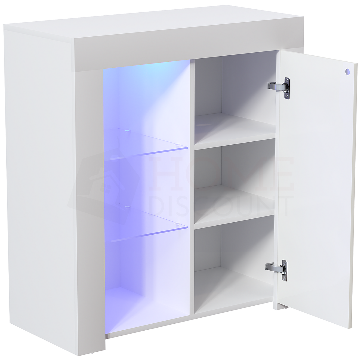 Azura 1-Door LED Sideboard - White