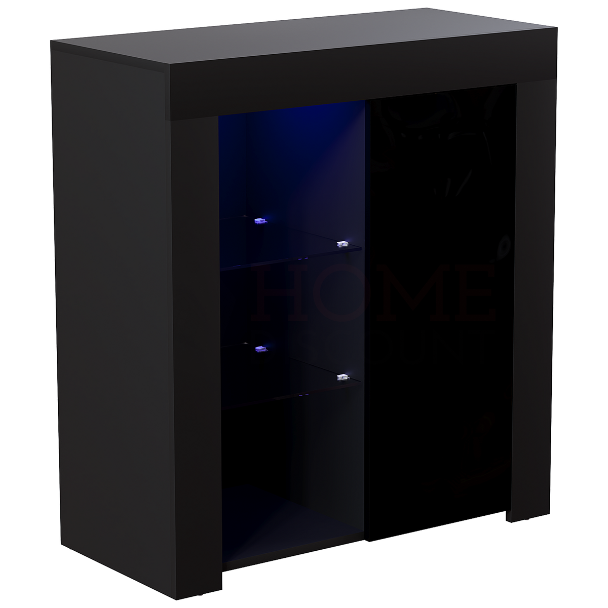Azura 1-Door LED Sideboard - Black