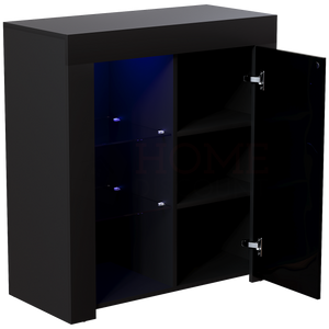 Azura 1-Door LED Sideboard - Black