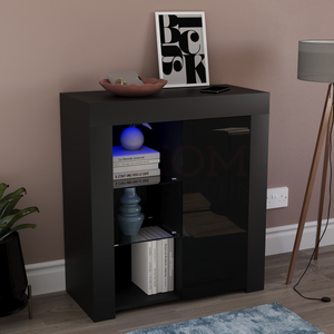 Azura 1-Door LED Sideboard - Black