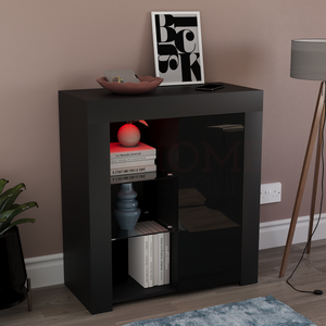 Azura 1-Door LED Sideboard - Black