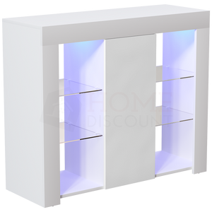 Azura 1-Door Large LED Sideboard - White