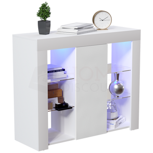 Azura 1-Door Large LED Sideboard - White