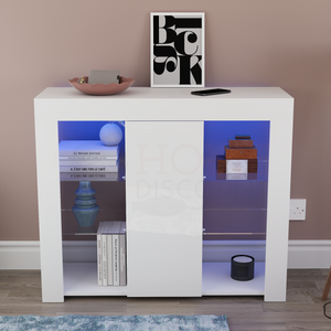 Azura 1-Door Large LED Sideboard - White