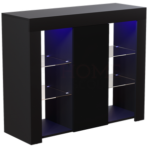 Azura 1-Door Large LED Sideboard - Black