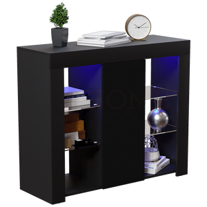 Azura 1-Door Large LED Sideboard - Black