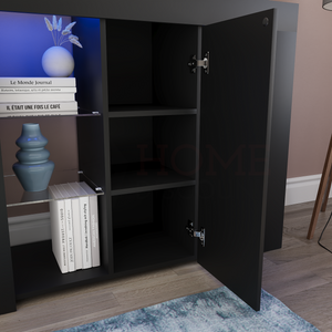 Azura 1-Door Large LED Sideboard - Black
