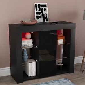Azura 1-Door Large LED Sideboard - Black