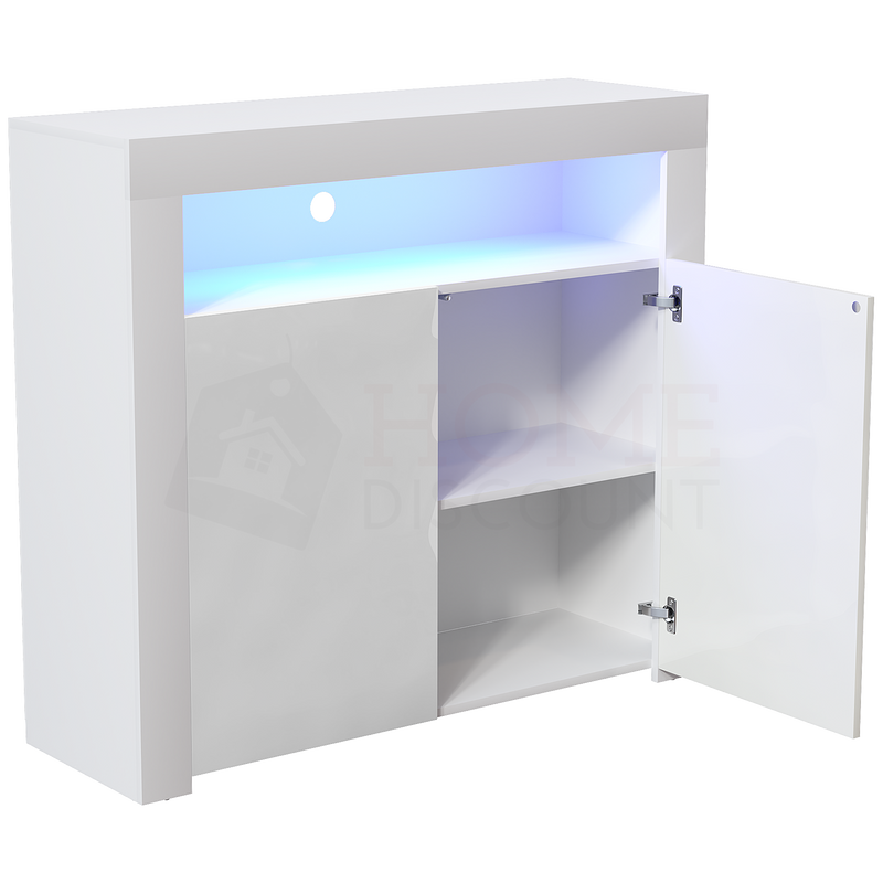 Nova 2-Door LED Sideboard - White